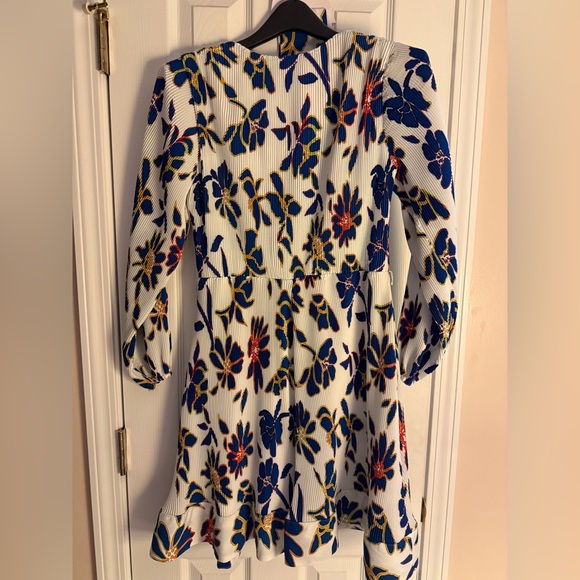 Taylor Stitch Blue and Yellow Floral Long Sleeve Dress - Picture 5 of 6